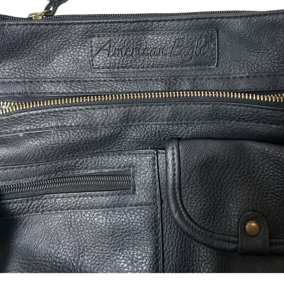 American Eagle Shoulder Bag for Women – Black Faux Leather - Picture 4 of 6